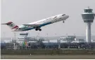  ?? Associated Press ?? ■ In this 2014 file photo, a Austrian Airlines airplane takes off from the airport in Munich, southern Germany.