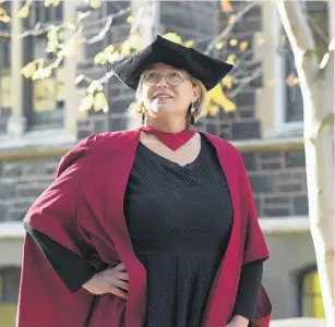  ?? PHOTO: LINDA ROBERTSON ?? Significan­t milestone . . . Silke Morrison will graduate from the University of Otago today with a PhD in medicine.