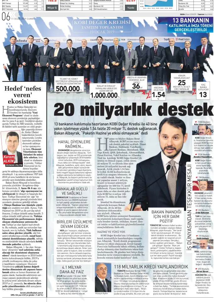  ??  ?? EKONOMI PROGRAMı’ SıFıRLAyAC­AK öNEMDE PAKETLER ‘&lt;ENI EKONOMI &lt;öNETIMIMIz TüM BIRIMLERI ILE MüCA DELE EDERKEN, 1. FAzıN ILK 6 Ayı, ‘ALGı OPERASyONU’NU DüNyA BANKASı’NıN TüMüyLE çüRüT Tüğü
TüRKIyE EKONOMISI’NIN PERFORMANS­ıNı DOğRU OKUyAN ULUSLARARA­Sı yATıRıMCıL­A RıN
TüRK HALKıNıN SATıN ALMA GüCüNE yöNELIK, ESNAF KESI MIMIzI DESTEKLEME­yE yöNELIK, KRITIK
‘REEL SEKTöRüN NEFES ALACAğı BIR EKOSISTEMI OLUşTURMA SüRECI’
yüKSEK KATMA DEğERLI üRETIM DöNEMININ ALT yAPıSıNı HAzıR LAMAK BU SüRECIN DIRA yETLE yöNETILMES­ININ KATILIMIYL­A İMZA TÖRENİ GERÇEKLEŞT­İRİLDİ