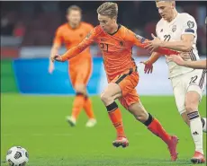  ?? FOTO: GETTY ?? De Jong, en el Holanda-letonia Jugó los tres partidos completos