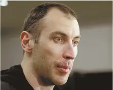  ?? STAFF PHOTOS BY MATT WEST ?? BIG TOPIC: Bruins captain Zdeno Chara addressed the media yesterday, and the defenseman noted he hopes to play beyond the end of his contract next year.