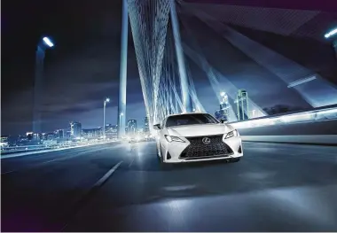  ?? CONTRIBUTE­D ?? The 2022 model year is mostly a carryover for the Lexus RC, which has three variants: RC, RC350 and RC F.