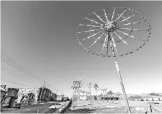  ??  ?? The Vollis Simpson Whirligig Park in Wilson, North Carolina, was started with creations by Vollis Simpson, who has since died, and a US$250,000 from the NEA. Simpson had made a few dozen giant whirligigs on his farm out of scrap metal. In an effort to...