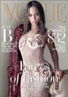  ??  ?? There are no surprises in her third Vogue cover.