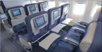  ??  ?? COMFORT: New Air France seats for economy class passengers.