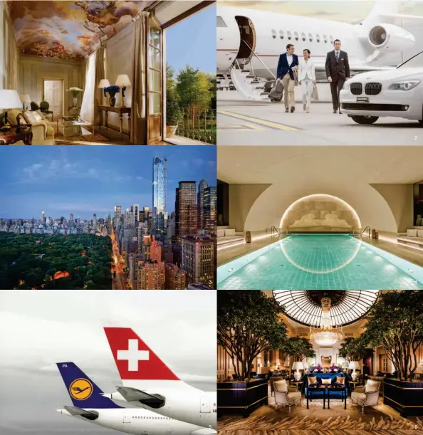  ?? 1. Four Seasons Hotel Firenze 2. Zurich Internatio­nal Airport 3. Mandarin Oriental Hotel New York 4. Park Hyatt Hotel Vienna 5. Lufthansa & Swiss 6. Baur au Lac Hotel Zurich ??