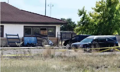  ?? Photograph: Jerilee Bennett/AP ?? A hearse and debris can be seen at the rear of the Return to Nature funeral home in Penrose, Colorado.