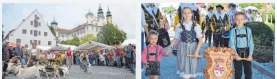  ?? FOTOS: PRIVAT ?? Eine prächtige Kulisse für den Umzug. Die Kinder sich auch eifrig dabei beim Dorffest in Rot.