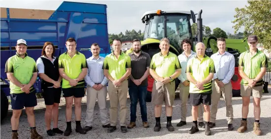  ??  ?? The team at Claas Harvest Centre are from left: Daniel Pandolfo; Tania Gleeson; Joe Anson; Dallan Clark; Peter Doolan; Matt Brownbill; Graham Downie; Eric Davis; Colin Oellermann; Travis Macumber and James Debnam. Absent: Ryan M.