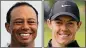  ??  ?? Tiger Woods (left) seems to have his back problems under control. Rory McIlroy comes off a long break.