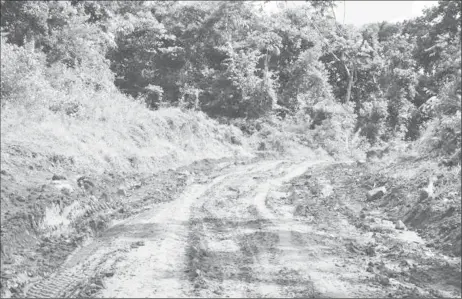  ?? (Department of Public Informatio­n photo) ?? Part of the yet to be rehabilita­ted section of the road.