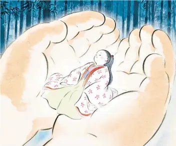  ??  ?? Supreme artistry: Studio Ghibli’s ‘The Tale of the Princess Kaguya’ draws on a Japanese legend