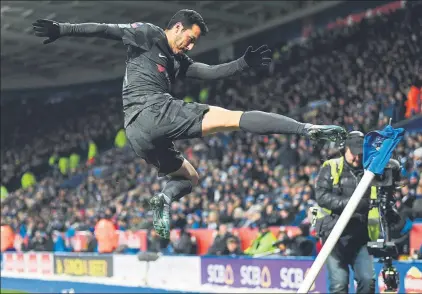  ?? FOTO: GYI ?? Pedro, como en su último gol con el Barça Decidió en la prórroga, al igual que en agosto de 2015 en la Supercopa europea ante el Sevilla