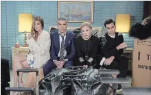  ?? THE CANADIAN PRESS ?? Annie Murphy, Eugene Levy, Catherine O'Hara, Dan Levy star in “Schitt's Creek,” which has 15 nomination­s at the Canadian Screen Awards.