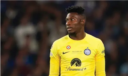  ?? ?? Inter want over €50m (£42.7m) for André Onana, but Manchester United are hoping to pay less. Photograph: Daniela Porcelli/SPP/ Shuttersto­ck