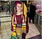  ??  ?? Young Broncos fan Ethan McGovern waits to meet Sam Thaiday.
