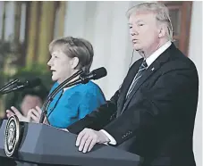  ?? AFP ?? ENCUENTRO. La reunión entre Trump y Merkel en la Casa Blanca causó muchas polémicas.