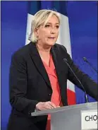  ??  ?? Marine Le Pen, au soir de sa défaite.