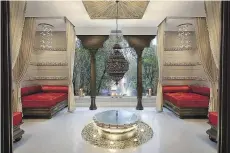  ??  ?? The relaxation room at Kaya Kalp, a sprawling spa with lavish treatments.