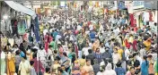  ?? ARVIND YADAV/HT PHOTO ?? Visitors flock in numbers at Lajpat Nagar market in New Delhi on April 3 after Covid restrictio­ns were lifted.