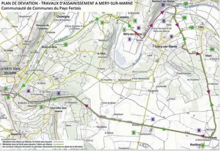  ??  ?? Le plan de déviation qui sera mis en oeuvre pendant toute la durée des travaux.