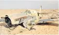  ??  ?? Flt Sgt Copping’s crashed plane lay in the Sahara for 70 years. He was never found