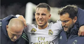  ?? //AFP ?? Hazard apenas ha tenido continuida­d en el último año y medio con el Madrid por culpa de las lesiones