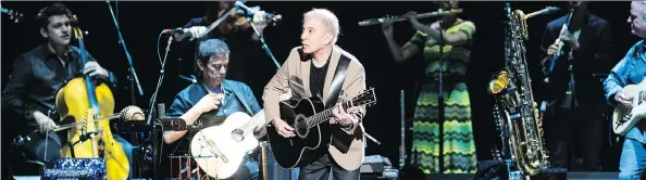  ??  ?? Even though Paul Simon is calling this latest road journey a farewell tour, the singer-songwriter will be releasing a new album this fall and says he’ll make the occasional stage appearance.