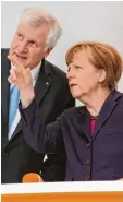  ?? Symbolfoto: Norbert Eibel ?? Keine gemeinsame Vision: Seehofer und Merkel.