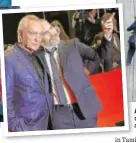 ?? PHOTO: AP ?? Actor Leili Rashidi on the red carpet at Berlinale Above: Employees install the Berlin Film Festival logo at a cinema in Berlin; Left: Actors Udo Kier and Joaquin Phoenix at the screening of Don't Worry, He Won't Get Far On Foot