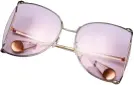  ??  ?? "I use these vintageins­pired Gucci sunglasses in the daytime and sometimes in the evenings, too!"