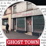  ??  ?? Boarded-up shops in Port Talbot