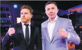  ??  ?? Saúl Álvarez y Gennady Golovkin