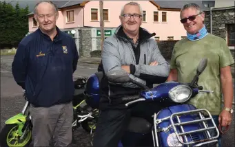  ?? All photos by Michelle Cooper Galvin. ?? Tom Kelleher, Beaufort; James O’Brien, Castlemain­e; and Willie Fleming, Killarney at the charity run.