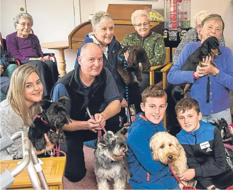  ??  ?? CANINES of all shapes and sizes took part in a dog show at a Tayside care home.
Barchester Healthcare, which owns Ochil Care Home in Perth, recently celebrated its 25th anniversar­y.
The Ochil home stages an annual dog show that is enjoyed by...
