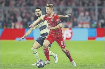 ?? Foto: GETTY ?? Ilkay Gündogan y Joshua Kimmich se vieron las caras en el Bayern-city de cuartos de final