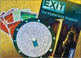  ??  ?? EXIT — THE GAME: The award-winning series now has more than a dozen titles, including this museum exhibit-inspired game.