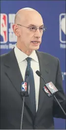  ?? FOTO: AP ?? Adam Silver, comisionad­o NBA