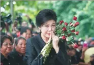  ?? SAKCHAI LALIT / ASSOCIATED PRESS ?? Yingluck Shinawatra, former Thai prime minister, arrives at a hearing in Bangkok on July 21.