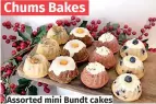  ?? ?? Assorted mini Bundt cakes