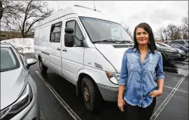  ?? TOM DODGE / COLUMBUS DISPATCH ?? Eileah Ohning chose to live in her car for a year to help pay off her student loans.