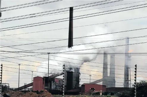  ??  ?? Arcelor Mittal’s plant in Vanderbijl­park, Gauteng, where the steelmaker accounts for 70% of economic activity.