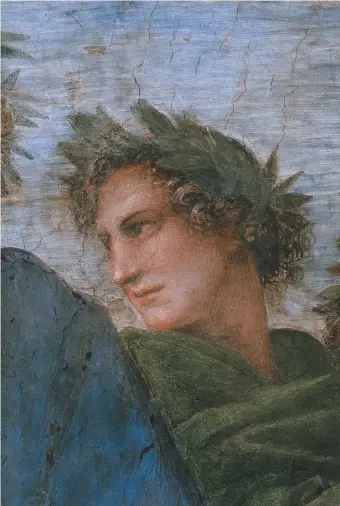 ??  ?? Virgil; detail from Raphael’s The Parnassus, circa 1511