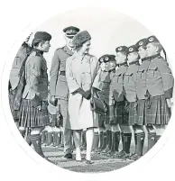  ??  ?? The Queen meets cadets on a 1967 visit to the boarding school
