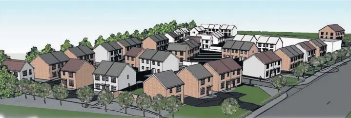  ??  ?? How a proposed new housing estate on the former Premiere Products site in Bouncers Lane, Cheltenham, could look – as featured in a new planning applicatio­n