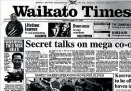  ??  ?? A front page of the Waikato Times in 1999 used police stats to come up with the person most likely to cause fatal road crashes.