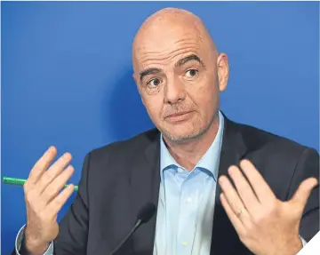  ??  ?? New FIFA President, Gianni Infantino, should take action over the World Cup in Russia.