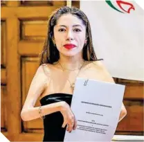  ?? ?? Fabiola Ramírez será parte de la igualdad de hombres y mujeres.