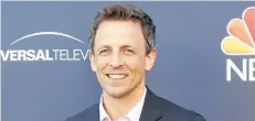  ?? WILLY SANJUAN/INVISION FILES ?? Seth Meyers will host the 75th Golden Globe Awards on Sunday on NBC.