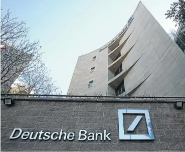  ?? Picture: Masi Losi ?? Deutsche Bank says it will wind up its advisory, corporate broking and sponsor services businesses in South Africa over the next six months.